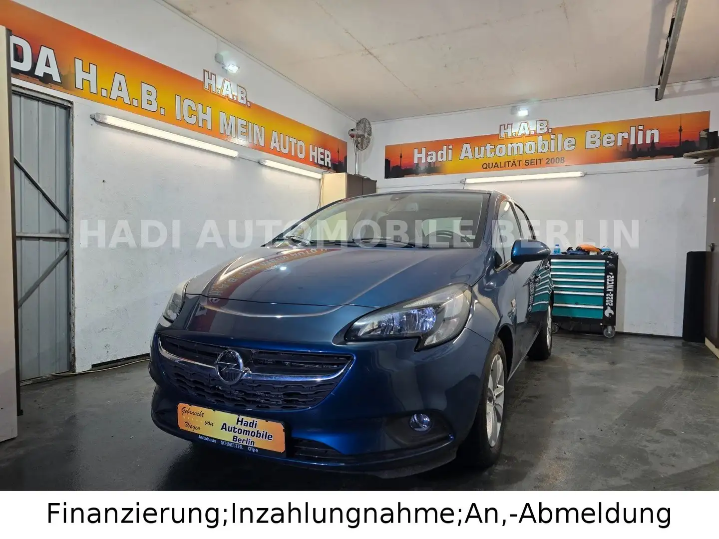 Opel Corsa E Active/1.4/1.Hand/TÜV/Garantie Blau - 1