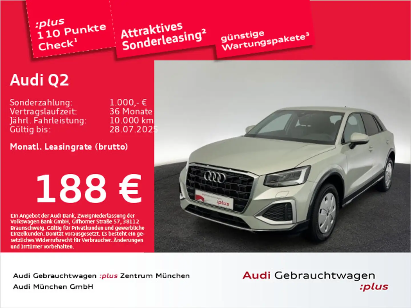 Audi Q2 35 TFSI AHK/Virtual/PDC Argent - 1