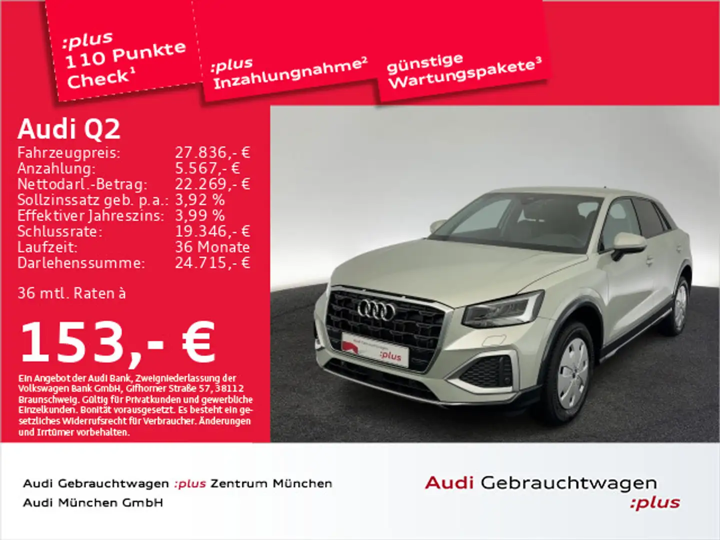 Audi Q2 35 TFSI AHK/Virtual/PDC Silber - 1