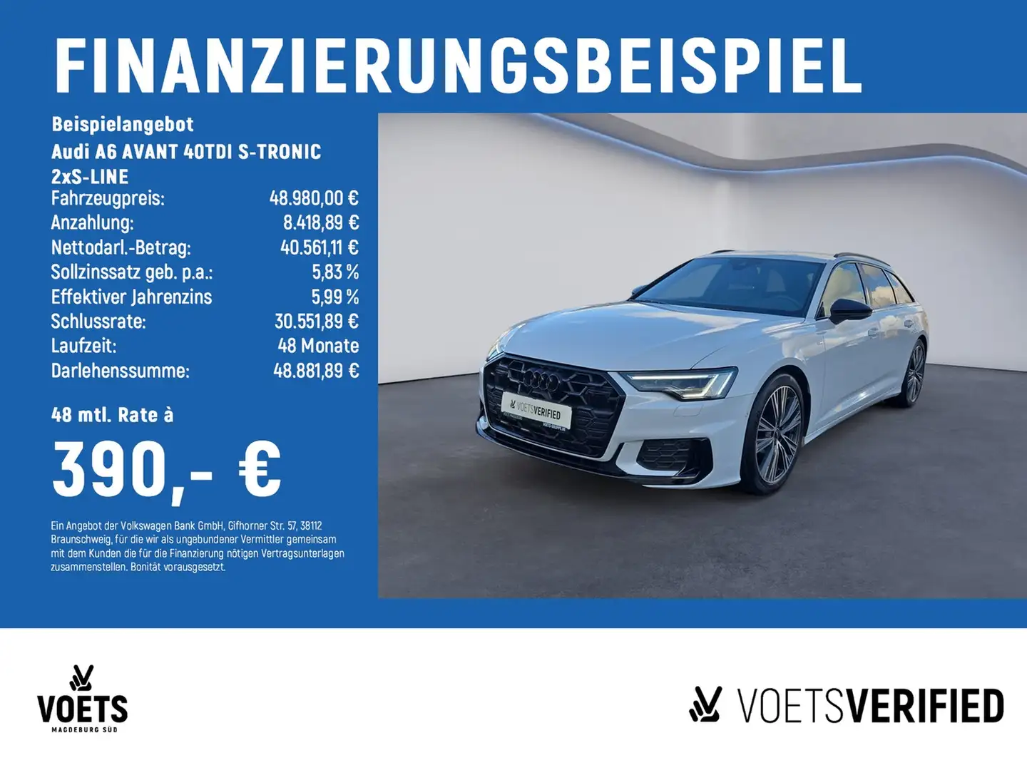 Audi A6 AVANT 40TDI S-TRONIC 2xS-LINE NAVI+MATRIX+AHK Wit - 2