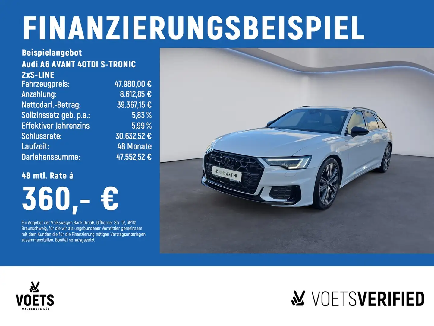 Audi A6 AVANT 40TDI S-TRONIC 2xS-LINE NAVI+MATRIX+AHK Weiß - 2