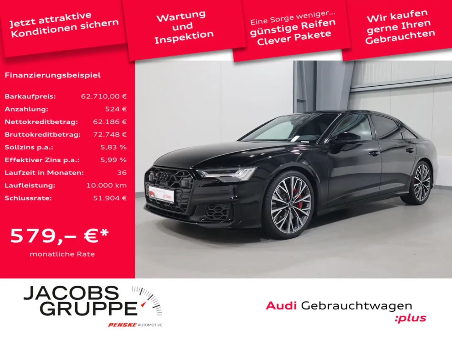 Audi S6 Limousine 3.0 TDI quattro B&O*Panorama*HD-Matrix-LED * Schwarz - 1