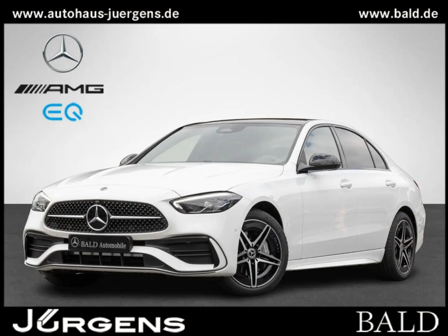 Mercedes-Benz C 180 AMG/LED/Pano/Burm3D/360/Memo/Totw/Night/18 Weiß - 1