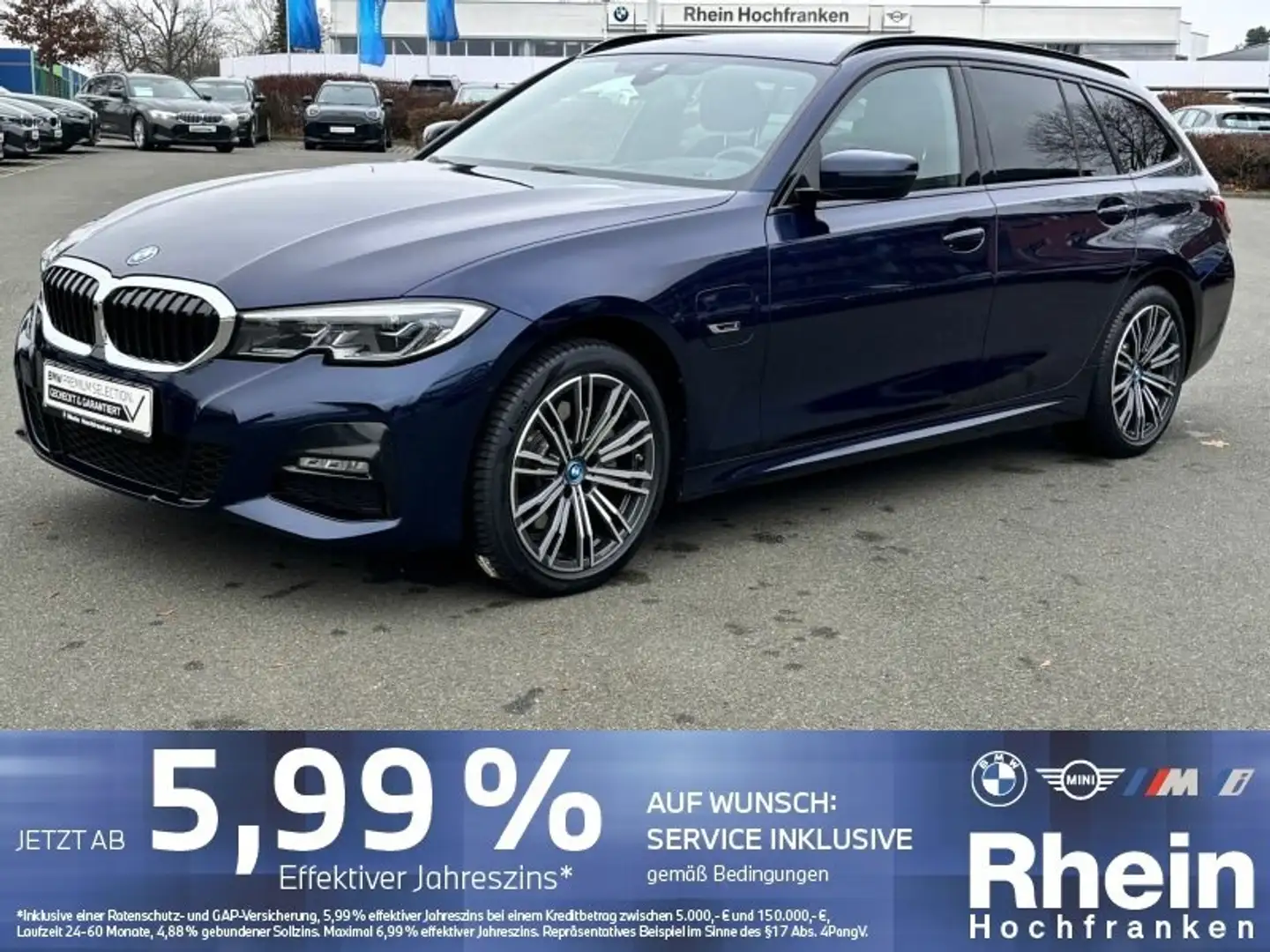 BMW 320 e xDrive Touring M Sport LASER HUD NAVI LCPRO Bleu - 1