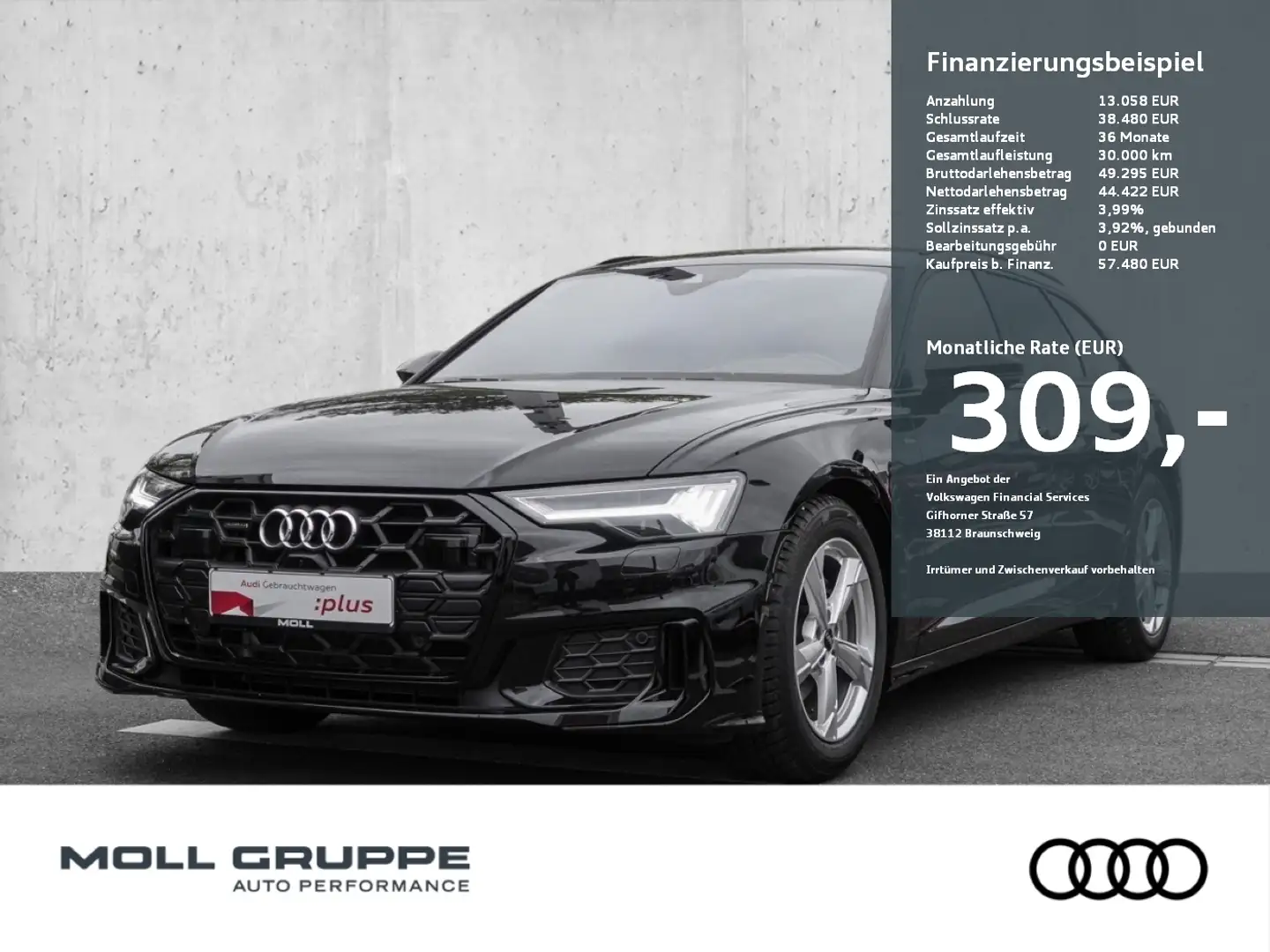 Audi A6 Avant S line Design 40 TDI quattro S tronic (AHK) Schwarz - 1