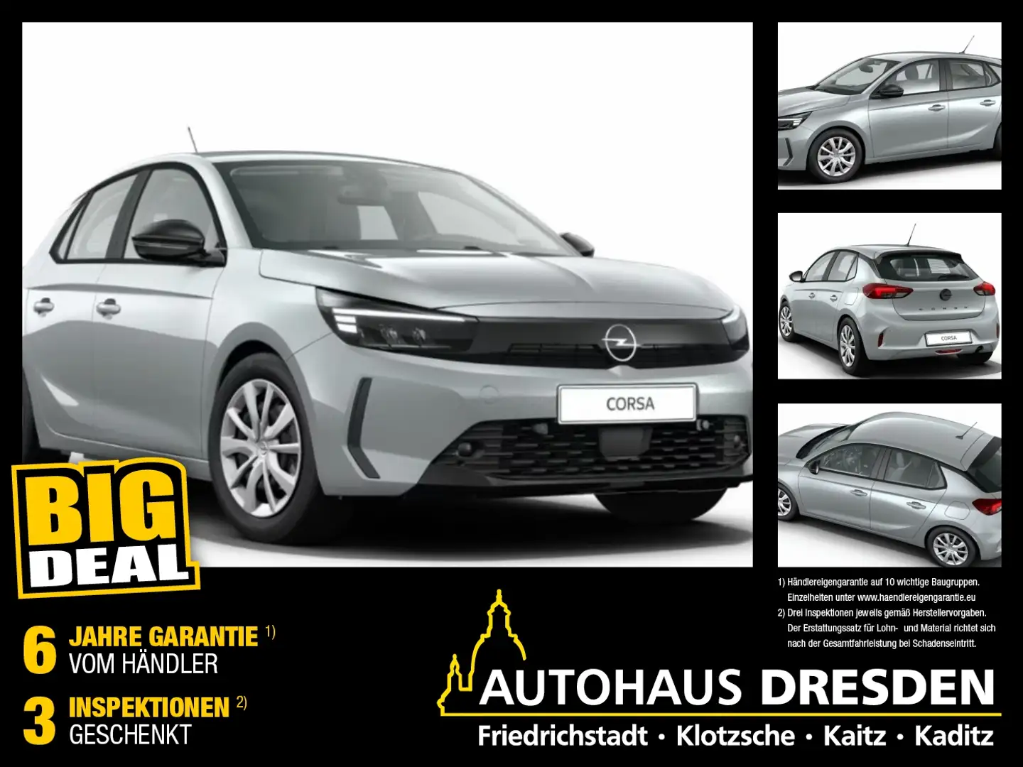 Opel Corsa F 1.2 Turbo Edition 30% Nachlass Silber - 1