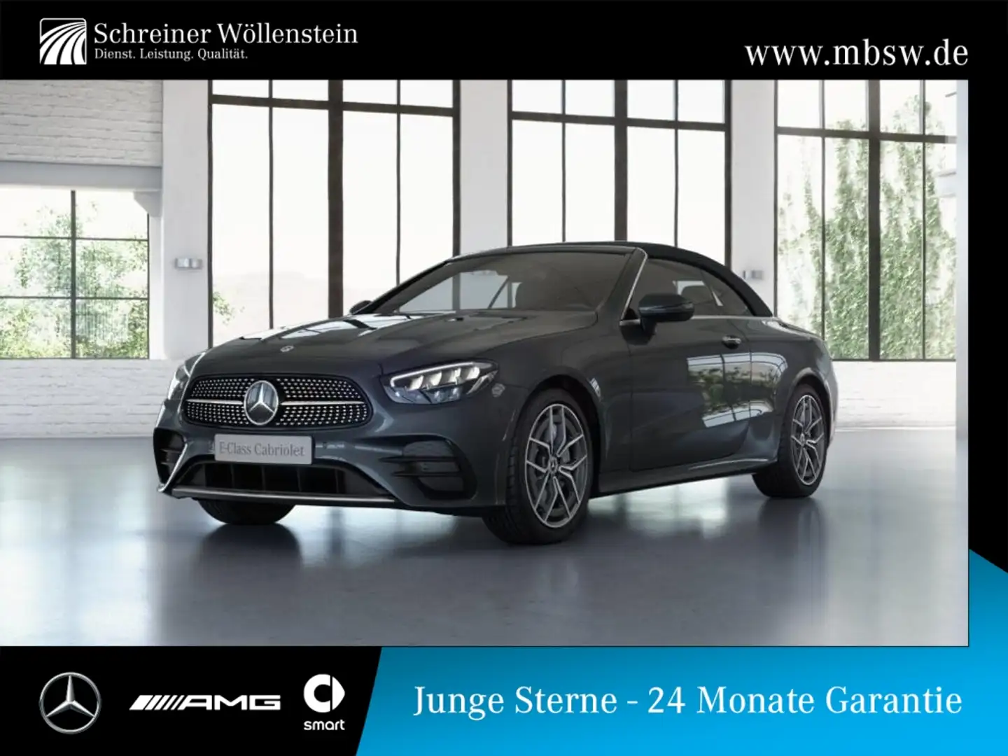 Mercedes-Benz E 300 Cabriolet AMG*Ambi*Burm*MBUX*Wide*AR*AIR Grau - 1