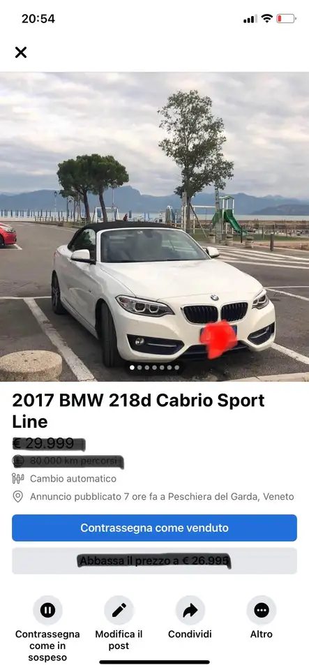 BMW 218 218d Cabrio Sport auto — photo 1 of 6