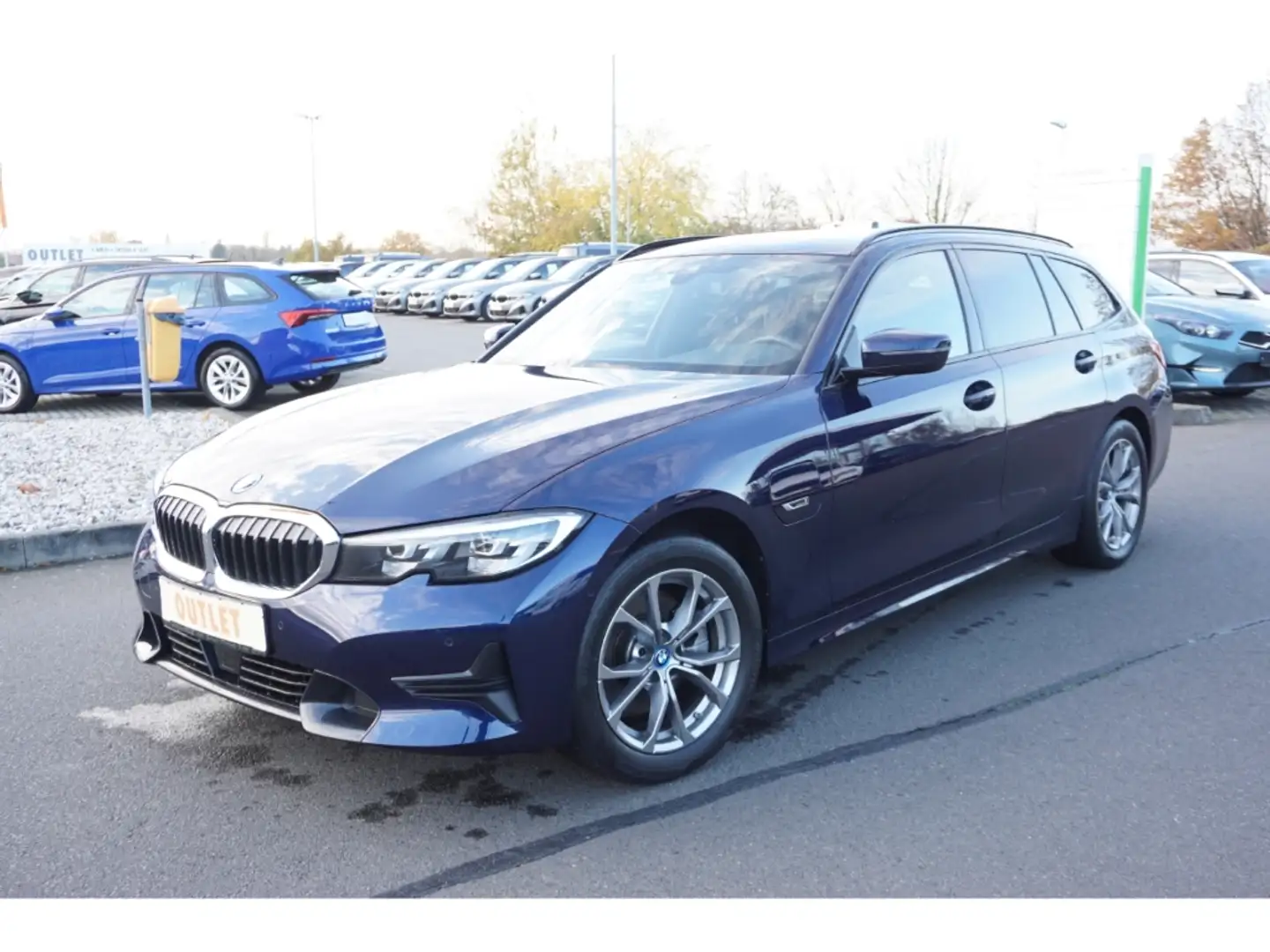 BMW 320 e-Touring-Sport Line-Navi-Sihz-AbstTempo-DAB-digit Bleu - 2
