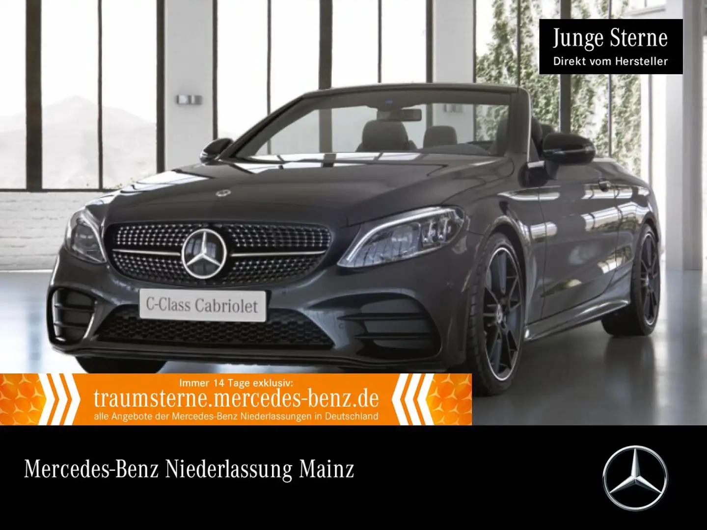 Mercedes-Benz C 300 d Cabrio AMG+NIGHT+AHK+MULTIBEAM+FAHRASS+HUD Grau - 1