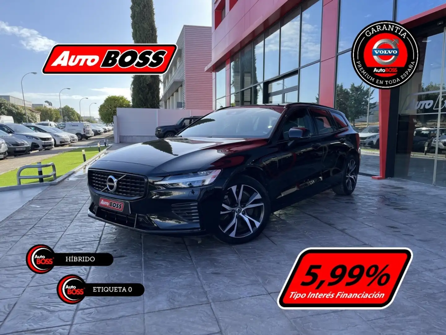 Volvo V60 T6 Twin Recharge R-Design AWD Negro - 1