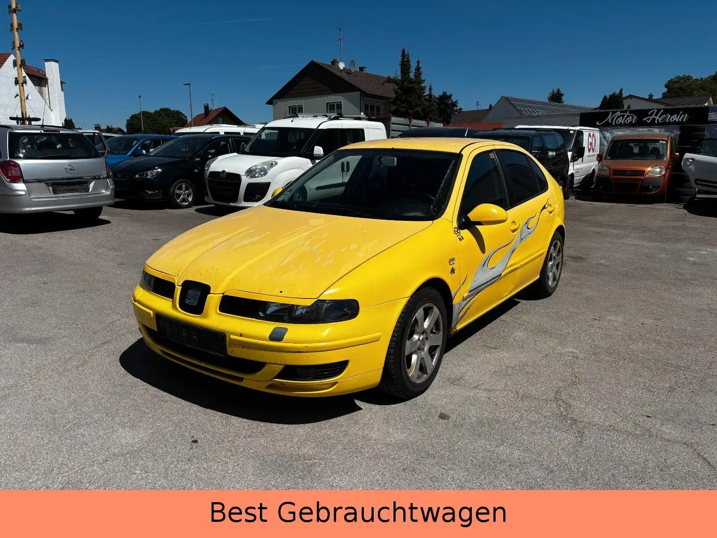 SEAT Leon 1,6 16V Stella-TÜV07/25-EURO4-ALU Jaune - 1