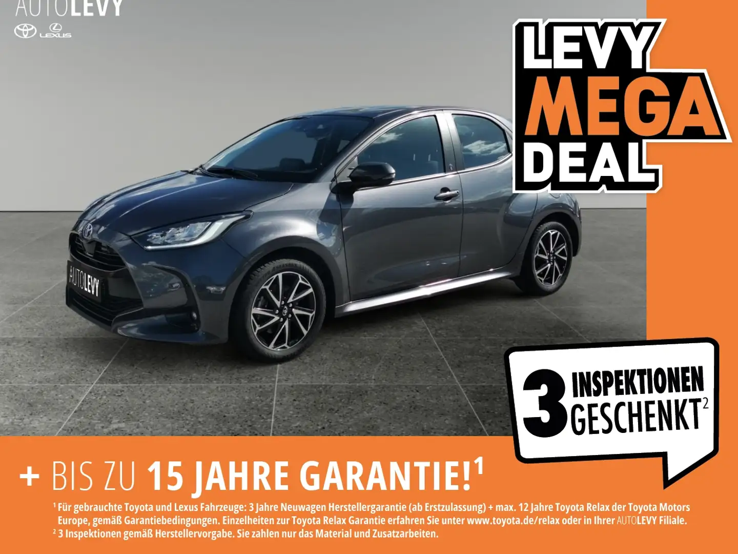 Toyota Yaris 1.5 Hybrid Team D KAMERA*PDC*ALLWETTER Grijs - 1