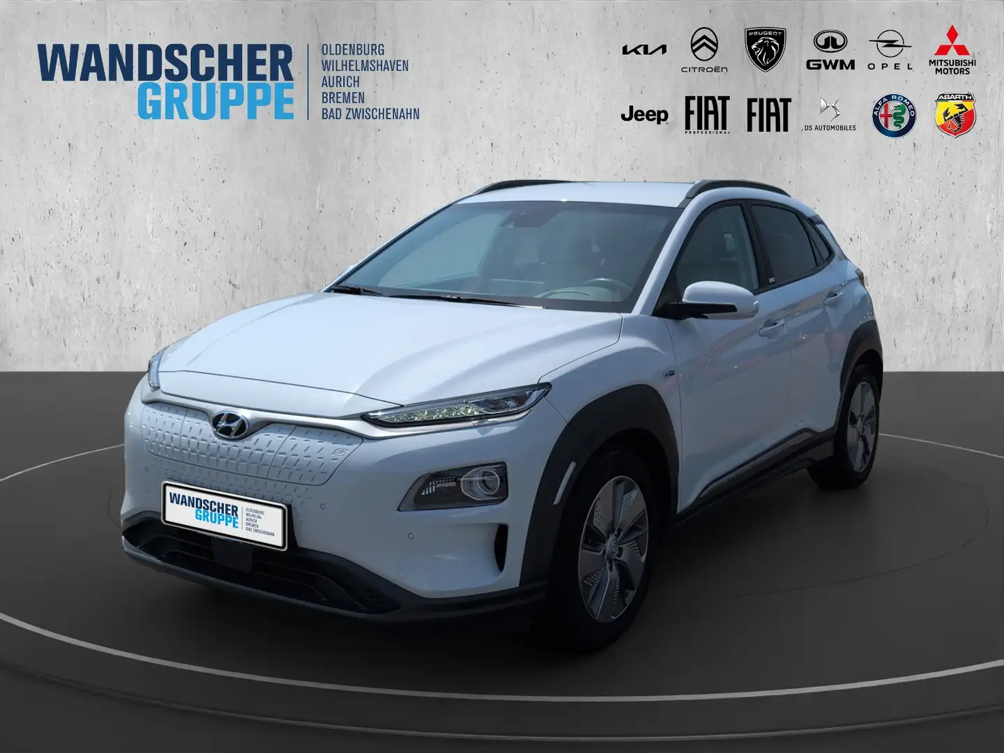 Hyundai KONA 64 kWh Premium Elektro +HUD+Navi+Kam+SHZ+PDC Weiß - 1