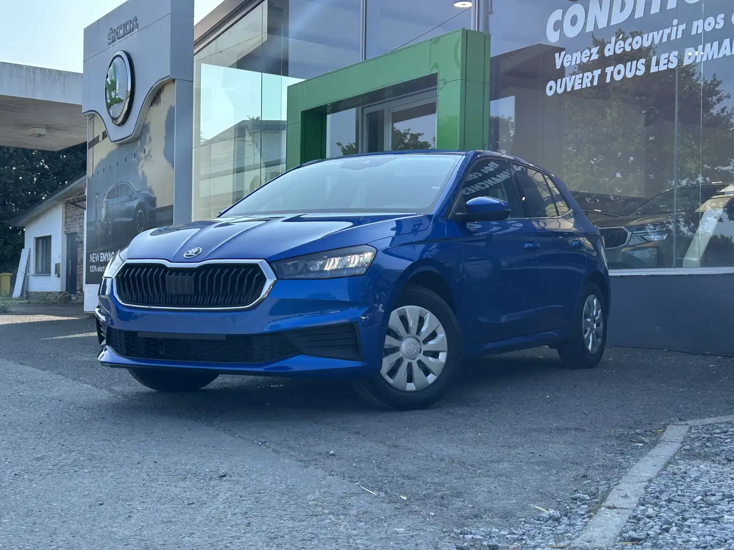 Skoda Fabia 1.0TSI  CarPlay•Lane Assist•Cruise•Sieges Ch Blauw - 1