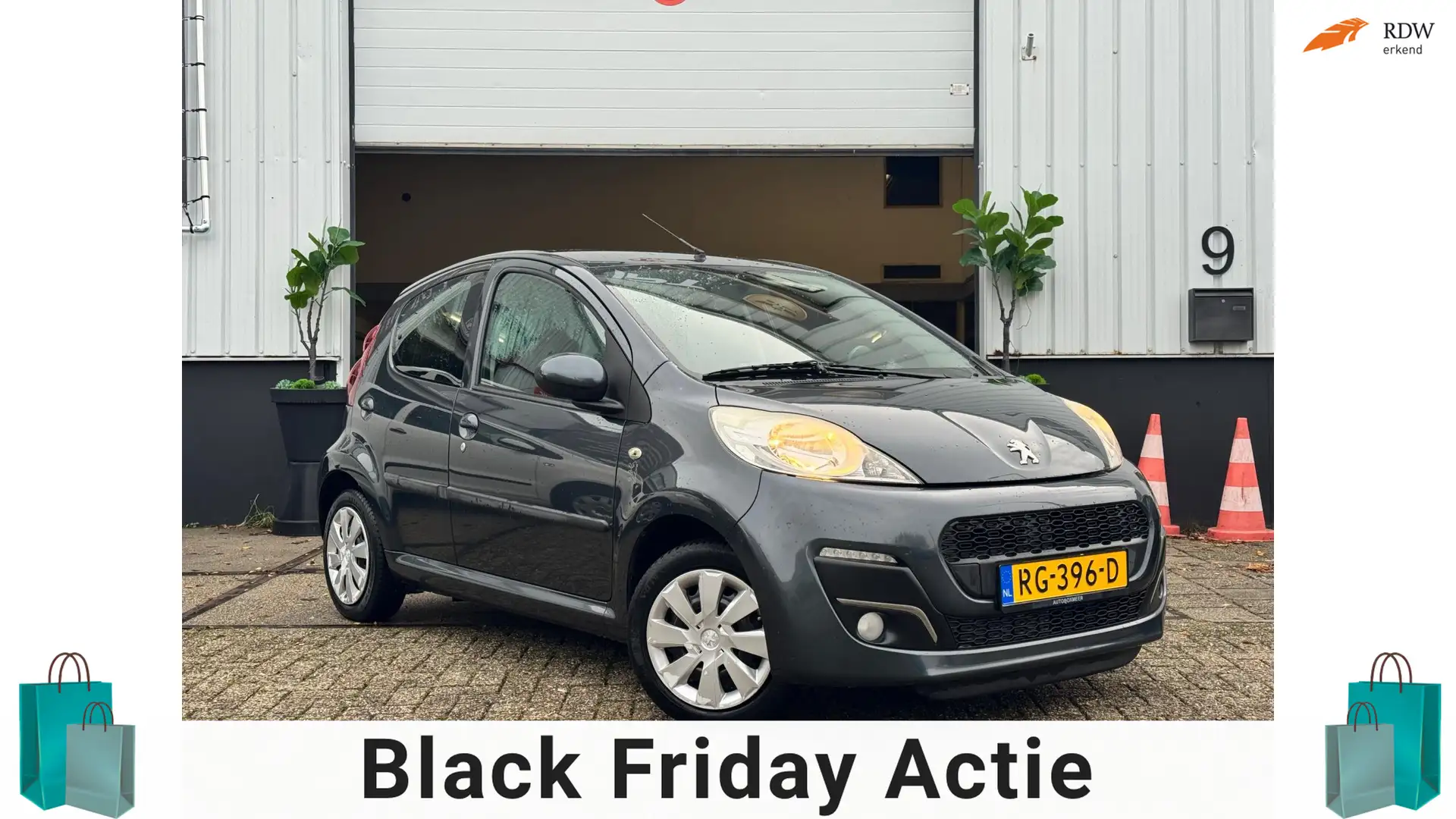 Peugeot 107 1.0|AIRCO|ELEK.RAMEN|CARPLAY|TOERENTELLER|LAGE KM Grijs - 1