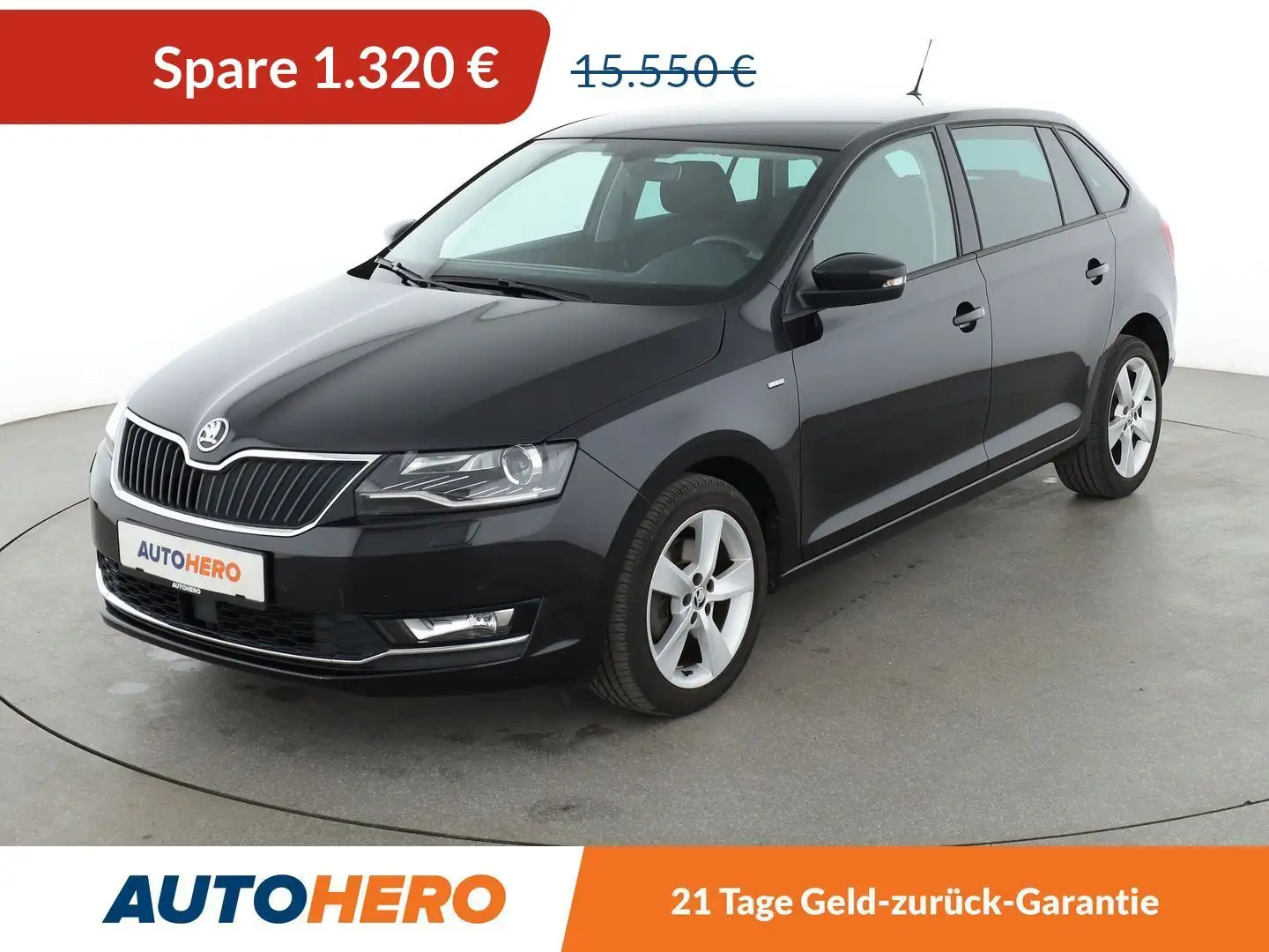 Skoda Rapid/Spaceback 1.4 TSI Clever*PDC*SHZ*TEMPO*KLIMA*GARANTIE* Schwarz - 1