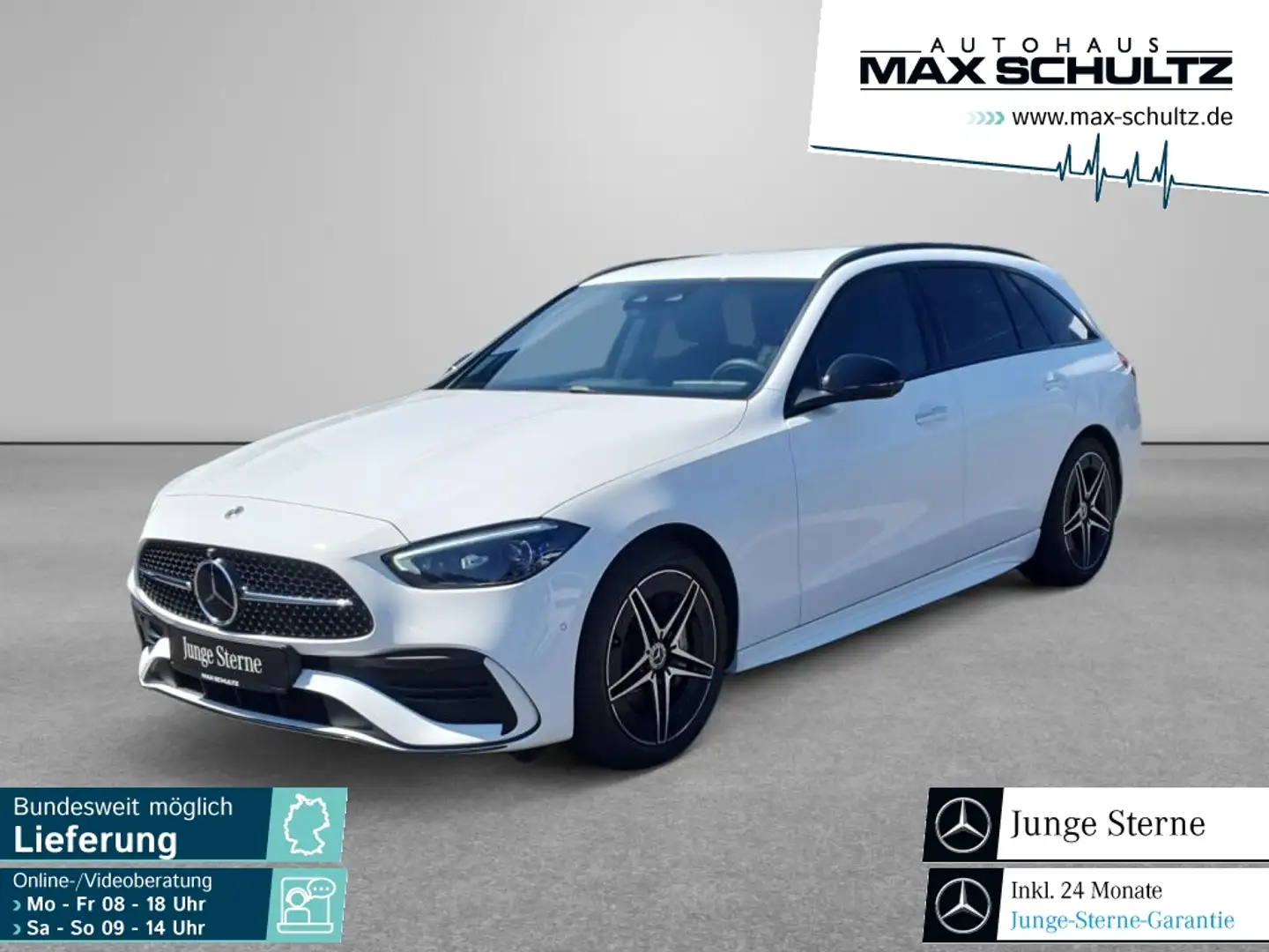 Mercedes-Benz C 200 T-Modell AMG*Night*Navi*AHK**FAP+*KeyLess*360* Weiß - 1