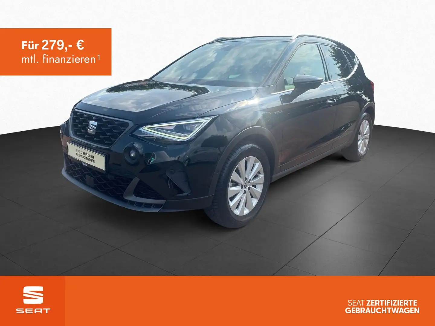 SEAT Arona 1.0 TSI FR Klima Navi LED Sitzh. ACC RFK Schwarz - 1