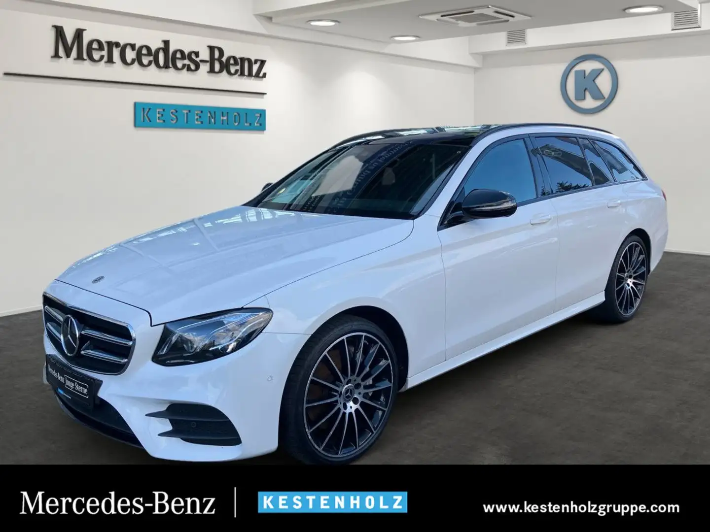 Mercedes-Benz E 400 d T 4M AMG WideScreen Pano Multibeam COMAND Weiß - 1