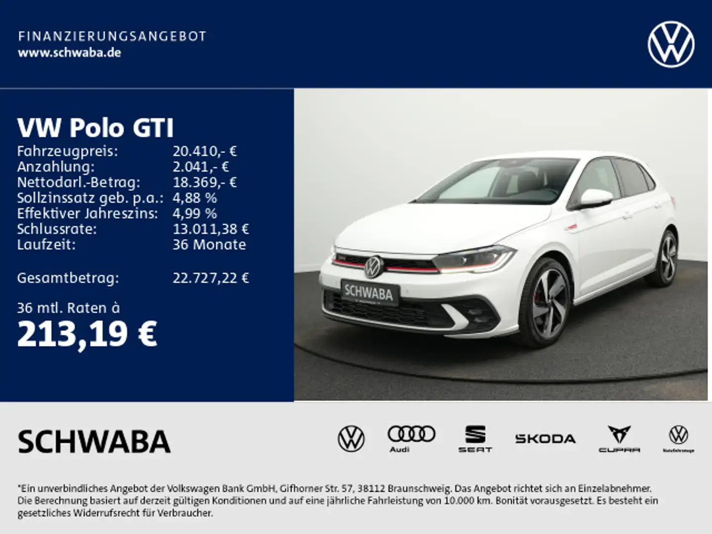 Volkswagen Polo GTI 2.0 TSI DSG *IQ.LIGHT*BEATS*ACC*17''* Blanco - 2