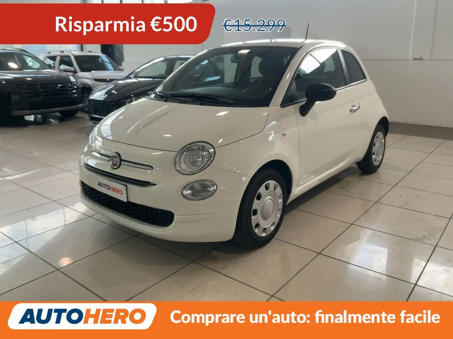 Fiat 500 1.0 Mild-Hybrid MHEV Blanc - 1