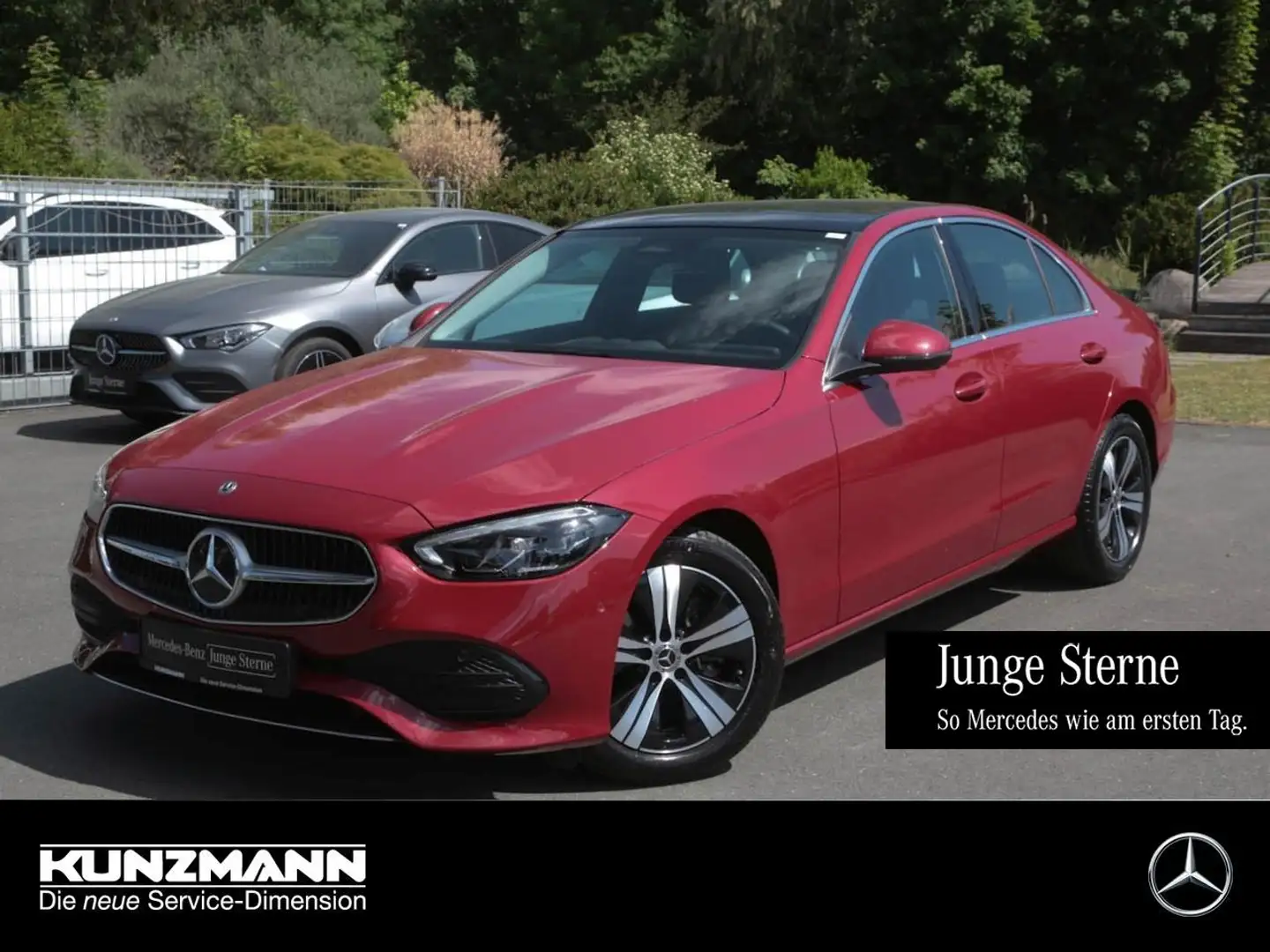 Mercedes-Benz C 180 Avantgarde MBUXNavi-Prem. Panorama Kamera Rood - 1