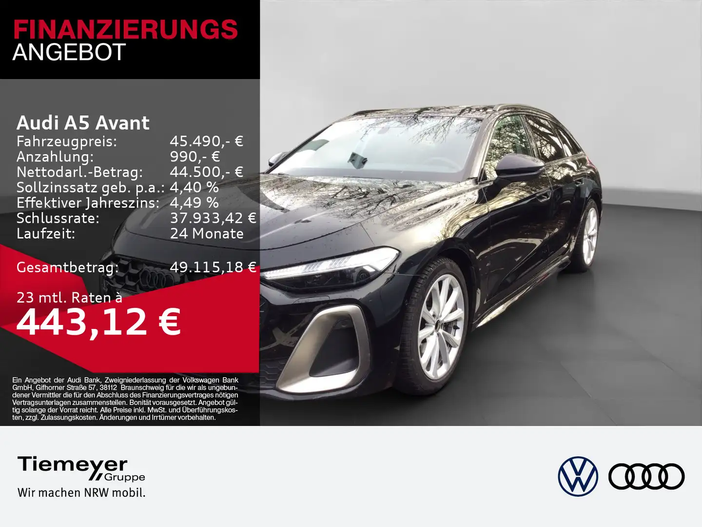 Audi A5 TFSI S LINE EDITION 1 LM19 LEDER MATRIX Schwarz - 1