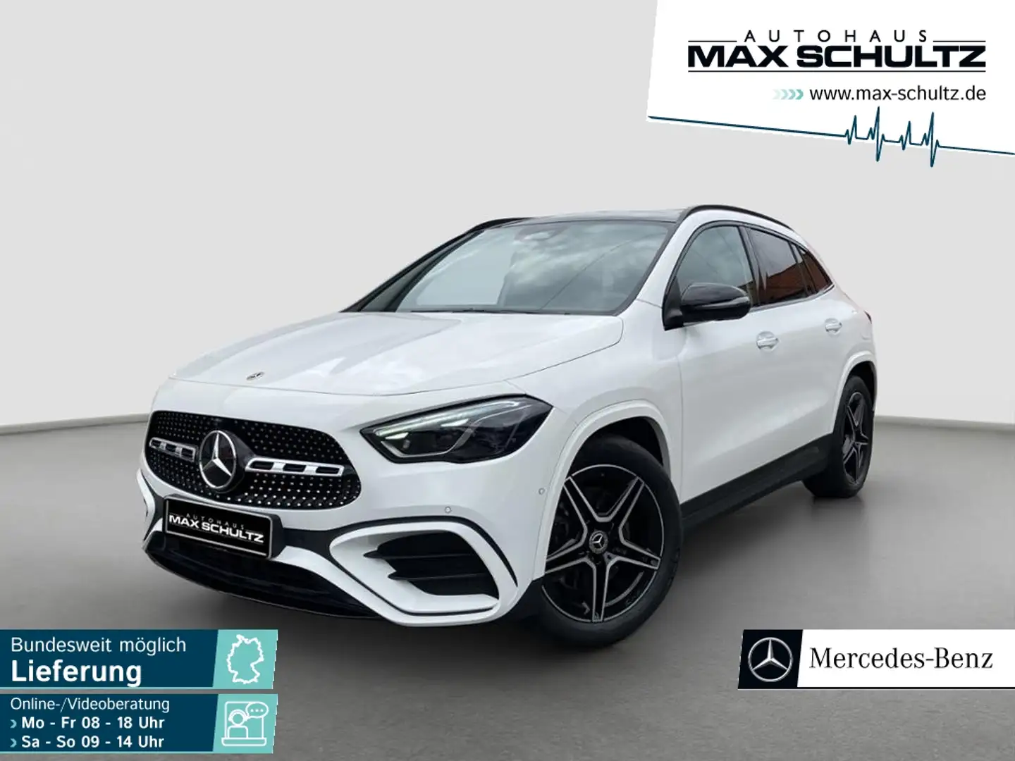 Mercedes-Benz GLA 250 4M AMG*NIGHT*PANO*DISTR*AHK*KEYL*360° Blanco - 1