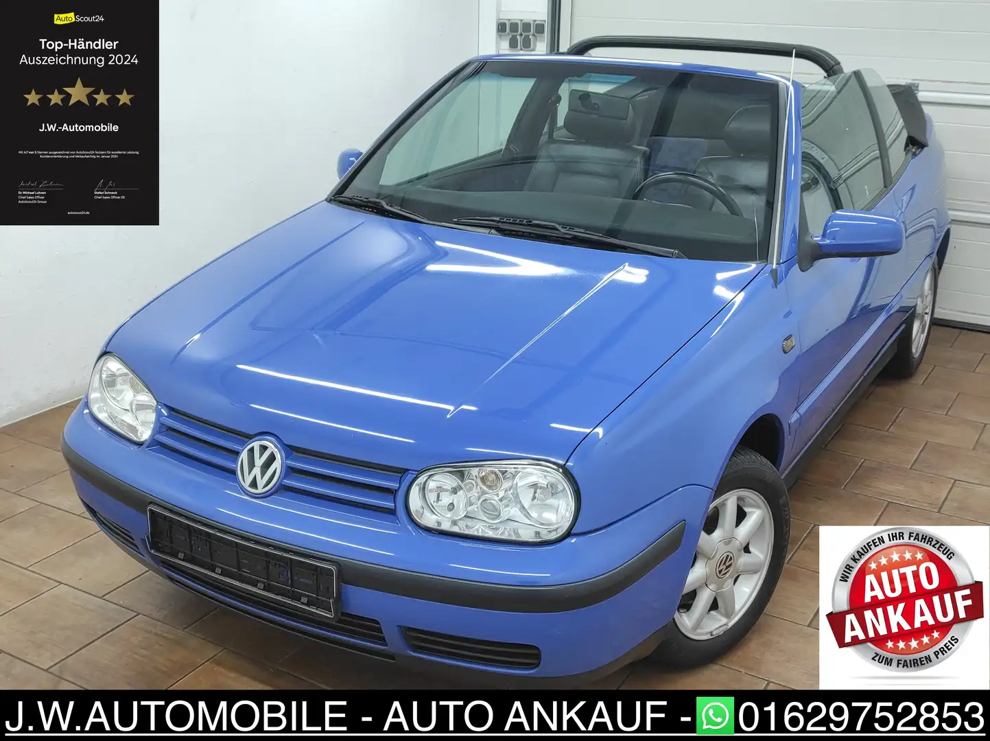 Volkswagen Golf Cabriolet CABRIO 1.6 *TÜV 02-26* VOLL-LEDER ZAHNRIMEN-NEU Albastru - 1