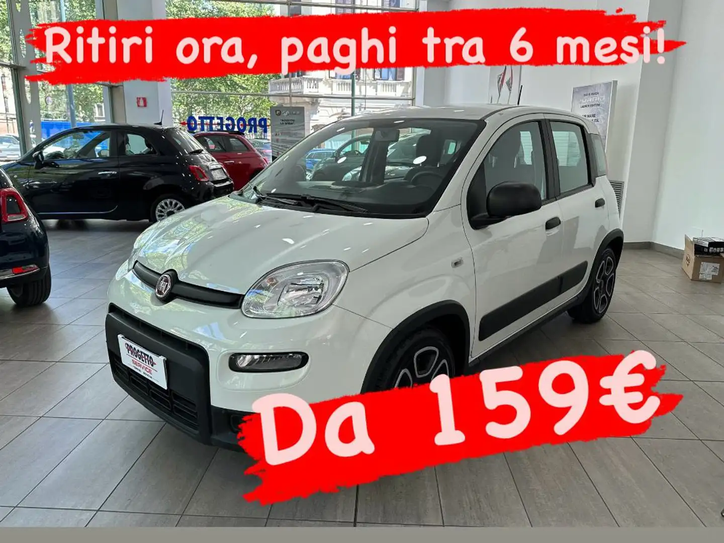 Fiat Panda DA 159€ TRA 6 MESI! Biały - 1