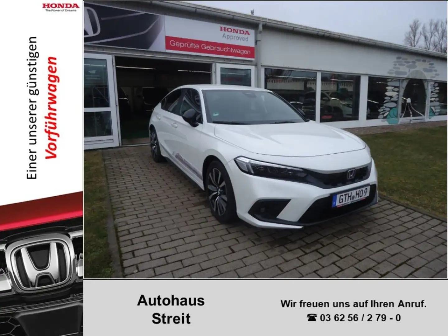 Honda Civic e:HEV 2.0 i-MMD Hybrid Sport*18Zoll Alu schwarz... Weiß - 1