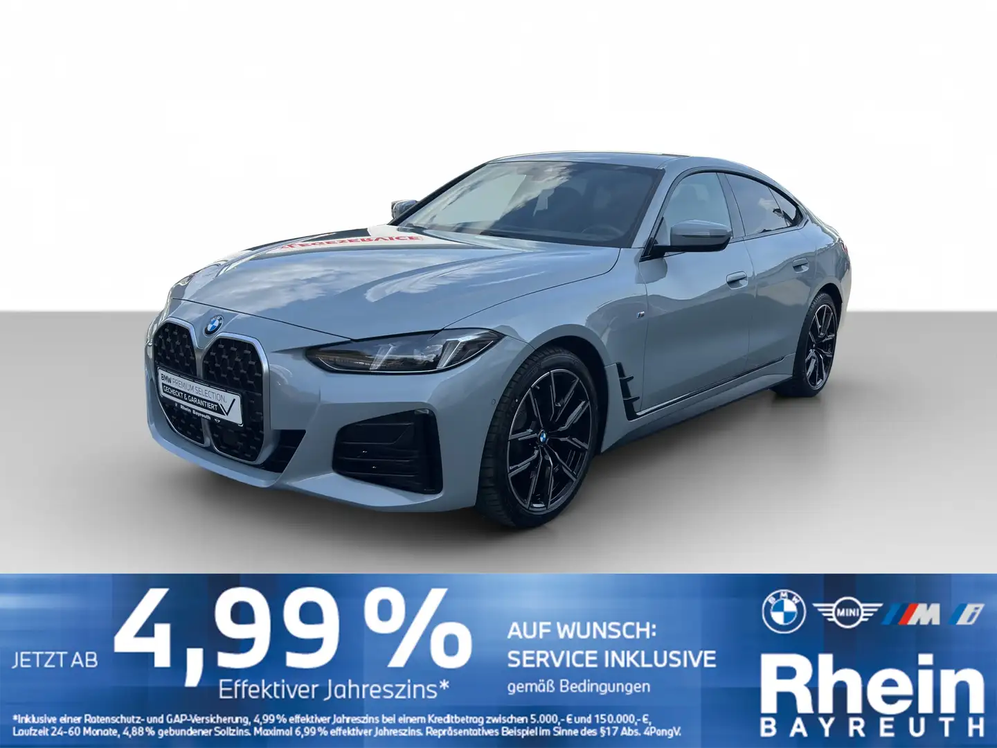 BMW 420 i Gran Coupé M Sport Navi LED ACC Hifi Alarm Navi Grau - 1