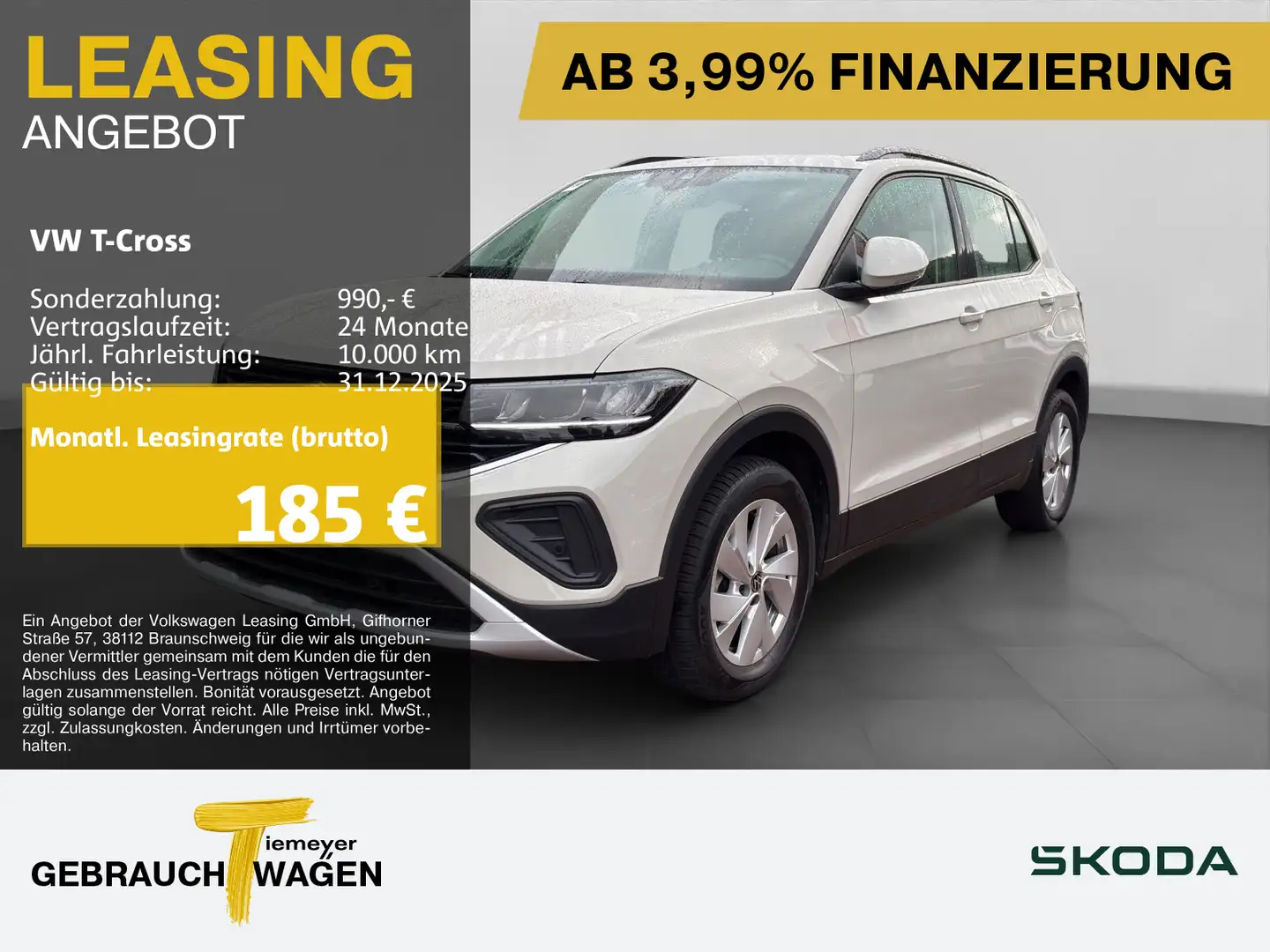 Volkswagen T-Cross 1.0 TSI LIFE LED NAVI ACC SITZHZ LM16 Gris - 1