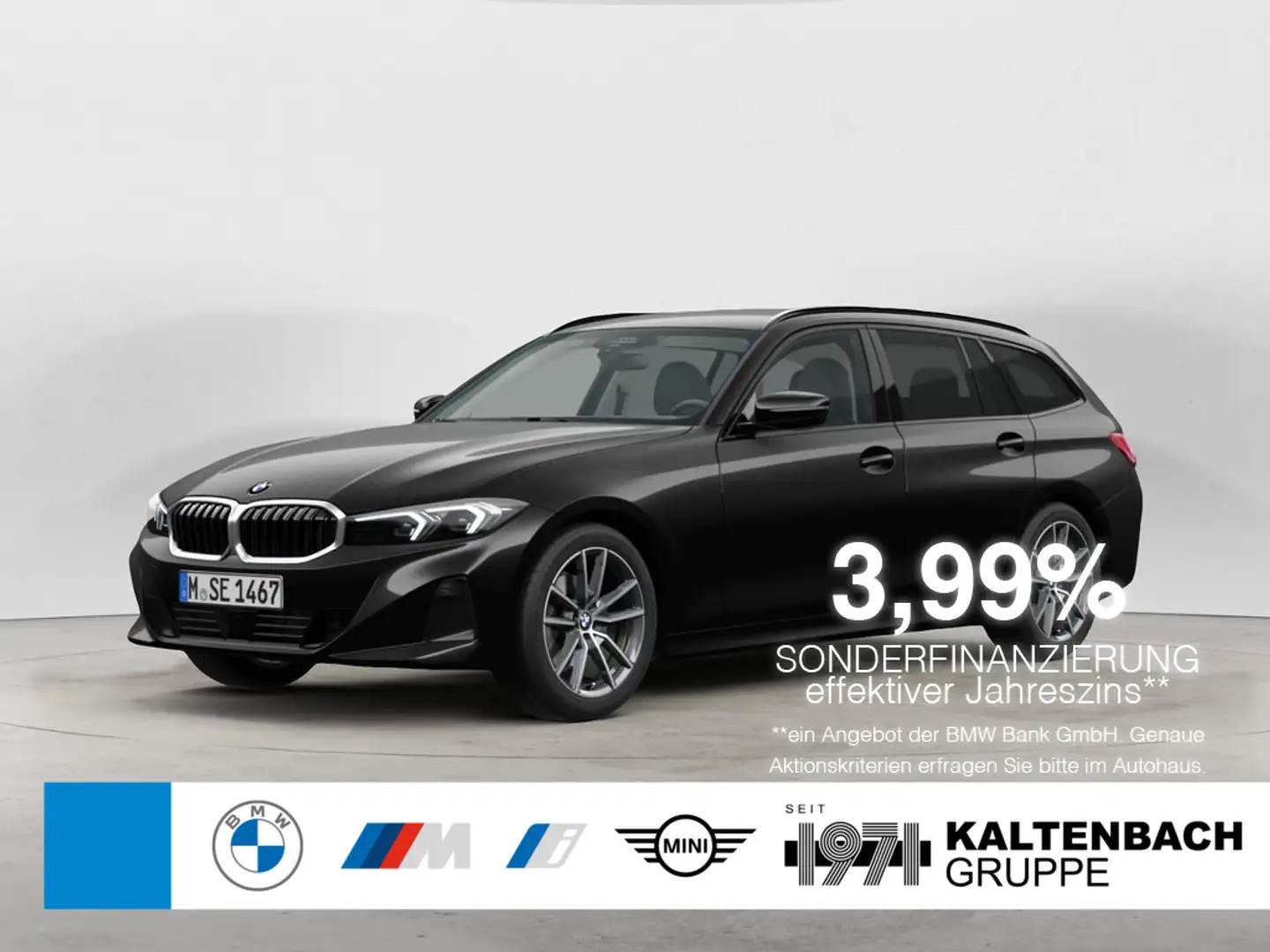 BMW 320 d Touring xDrive AHK STANDHZ ACC LED NAVI Zwart - 1