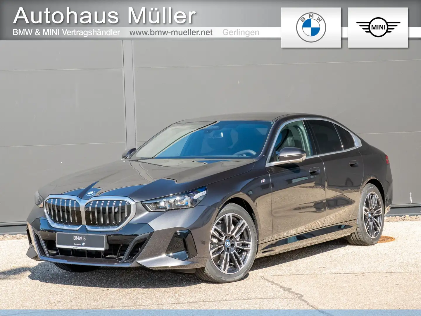 BMW i5 xDrive40 M Sport HUD Autobahn ACC 360 B&W Navi Grau - 1