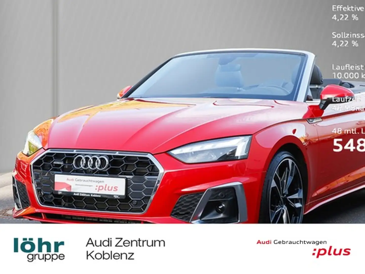 Audi A5 Cabriolet 40 TDI quattro S line Leder Matrix Rot - 1