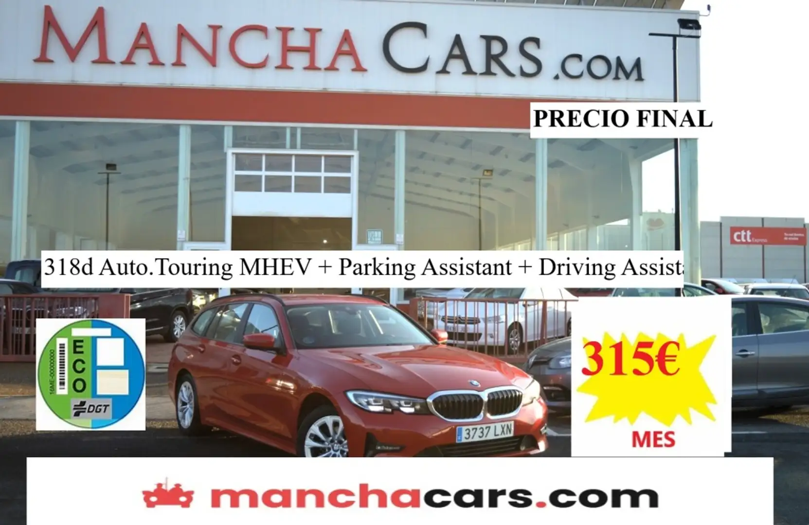 BMW 318 318dA Touring Rojo - 2