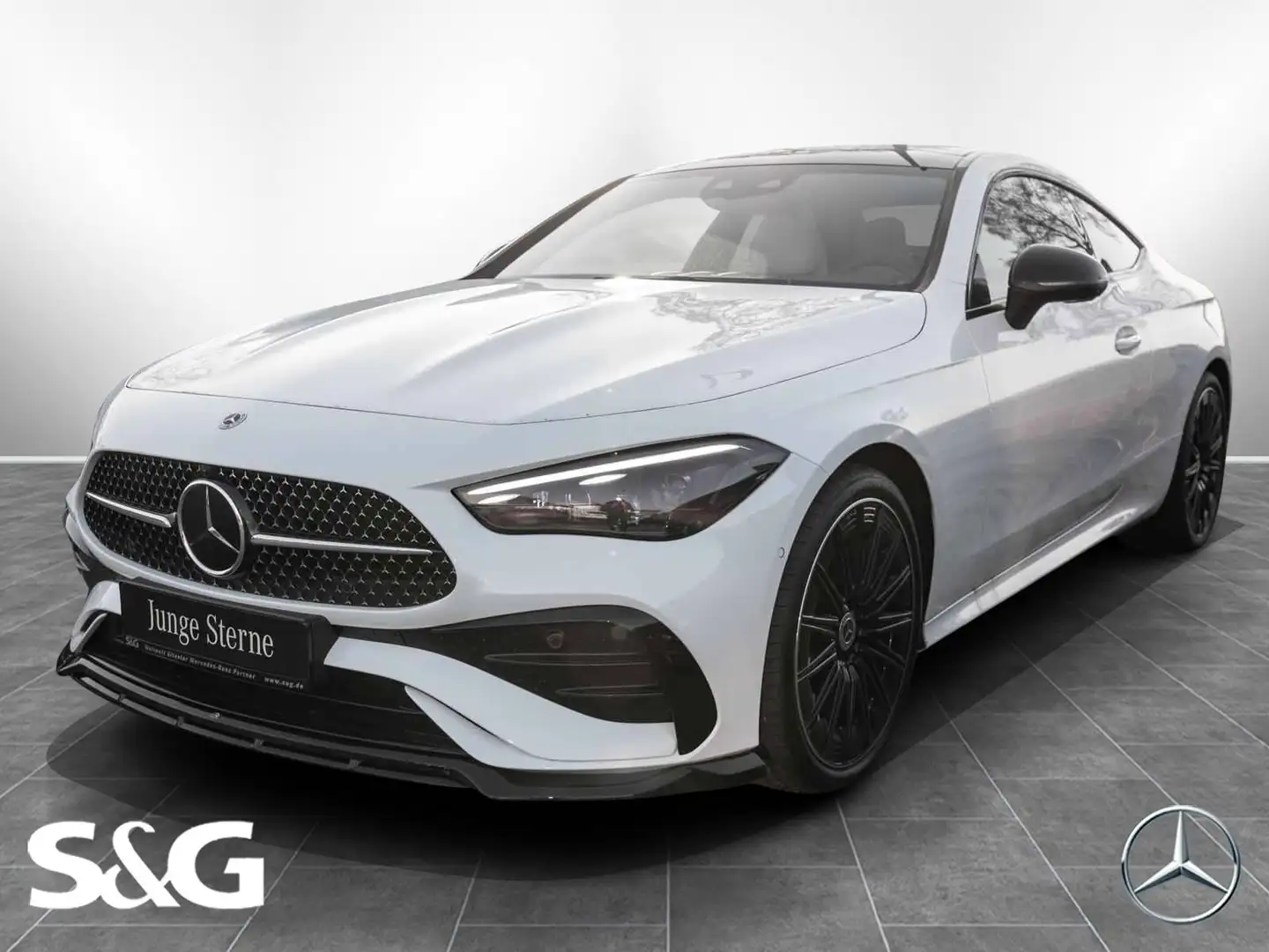 Mercedes-Benz CLE 450 4M Coupé AMG MBUX+360°+PAno+Sitzklima Weiß - 1