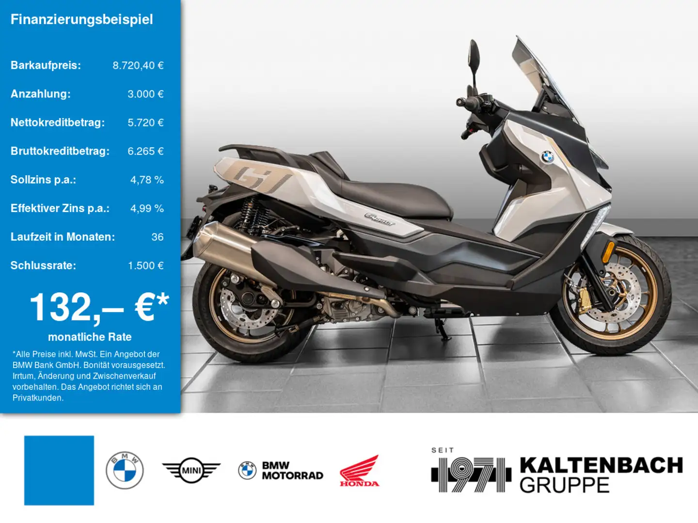 BMW C 400 GT KOMFORT-P. GRIFFHEIZUNG LED SHZ Argintiu - 1