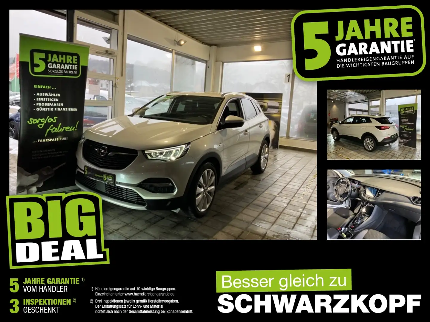 Opel Grandland 1.6T Fin. ab 2,99 % Navi,Rückfahrkamera Weiß - 1