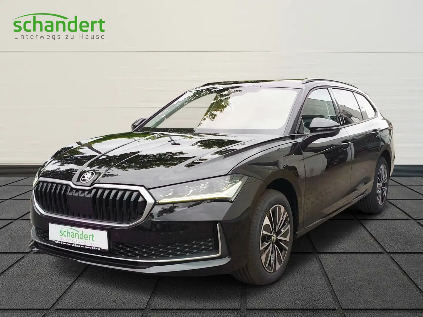 Skoda Superb Combi 2.0 TDI Selection LED Navi AHK Klimaautoma Schwarz - 1