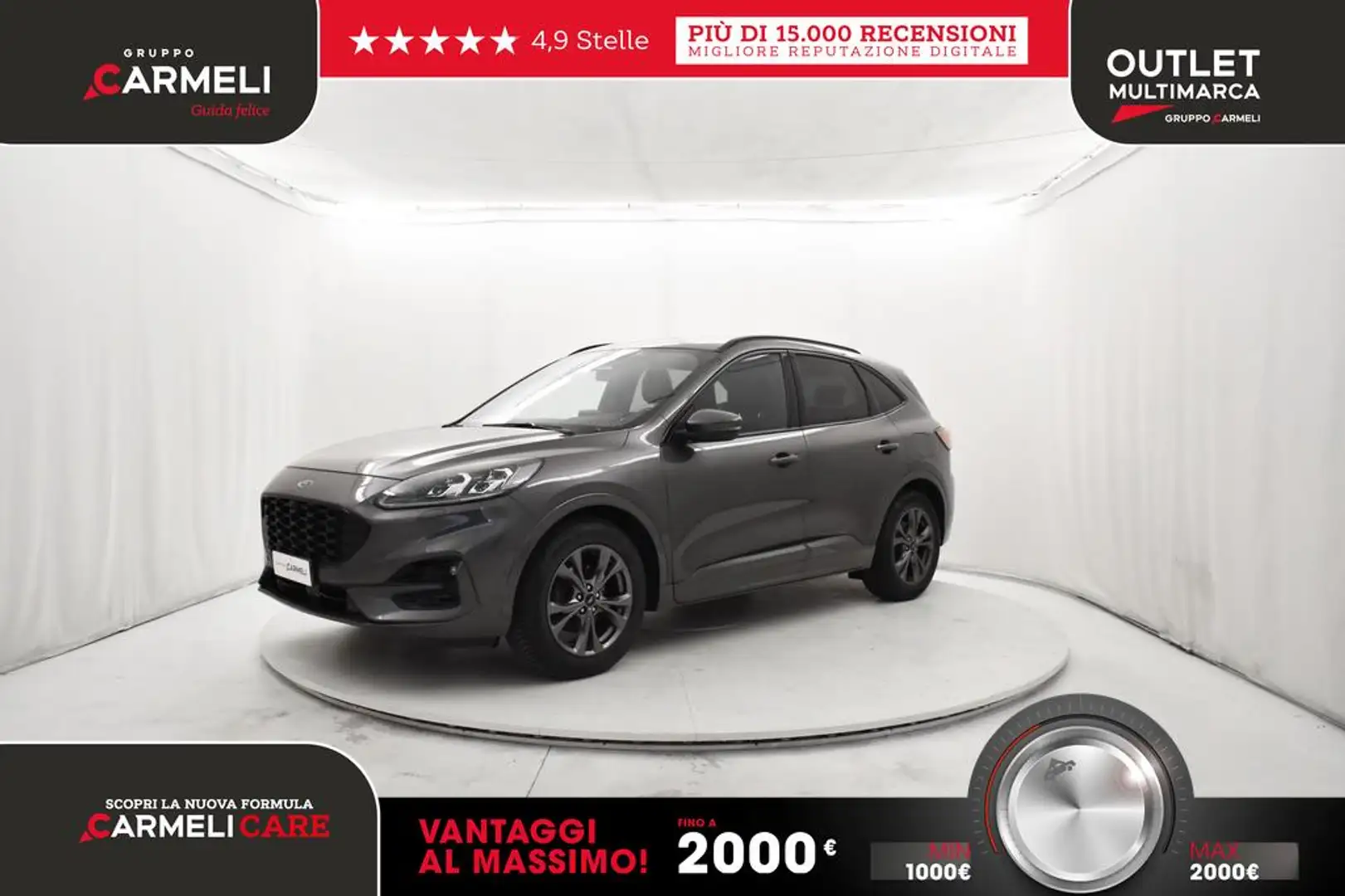 Ford Kuga 1.5 ecoblue ST-Line X 2wd 120cv auto Grigio - 1