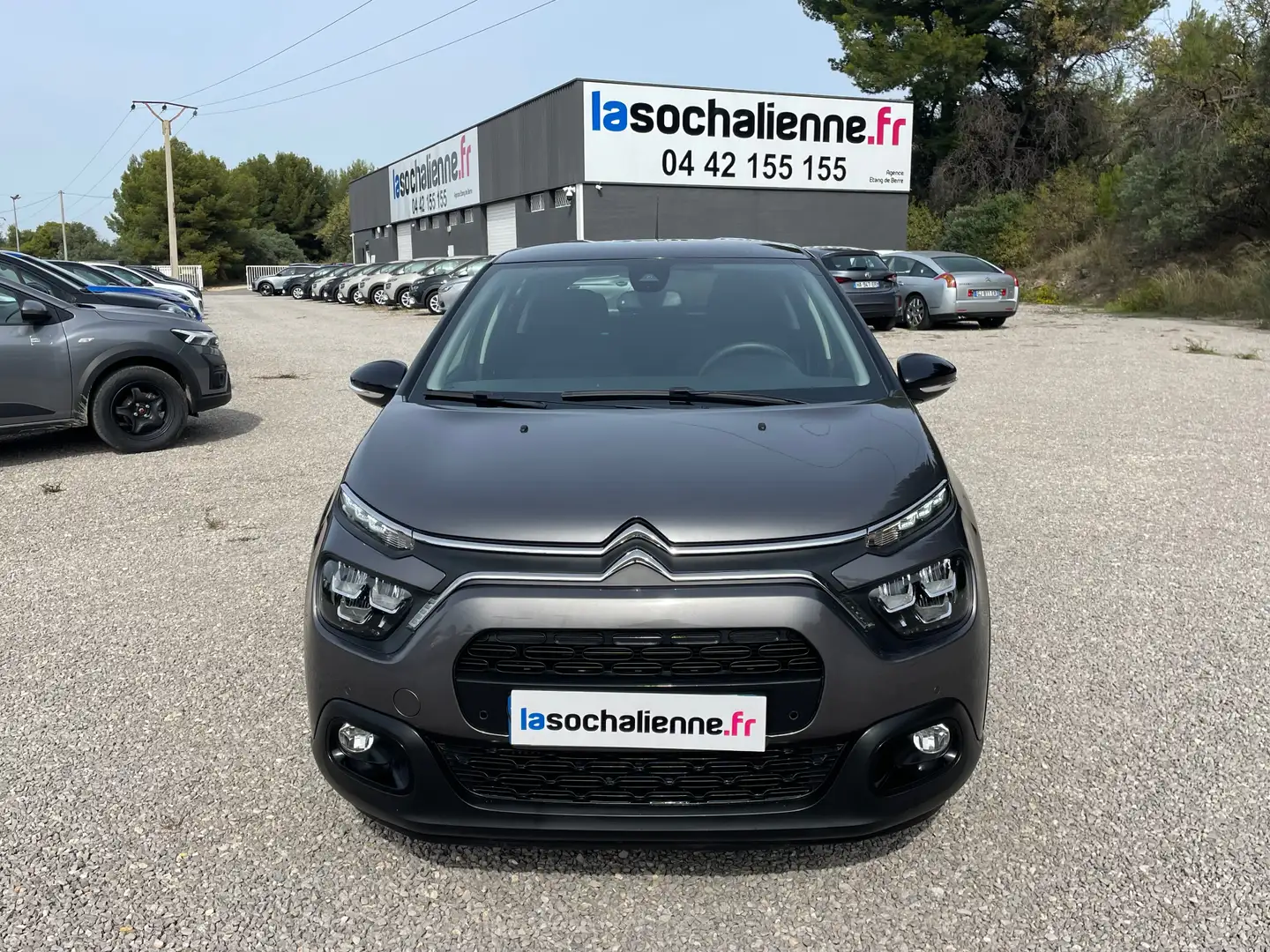Citroen C3 PureTech 110 S\u0026amp;S BVM6 Shine + radar av et caméra recul + clé main-libre + surveillance angles morts +peinture bi Gris - 2