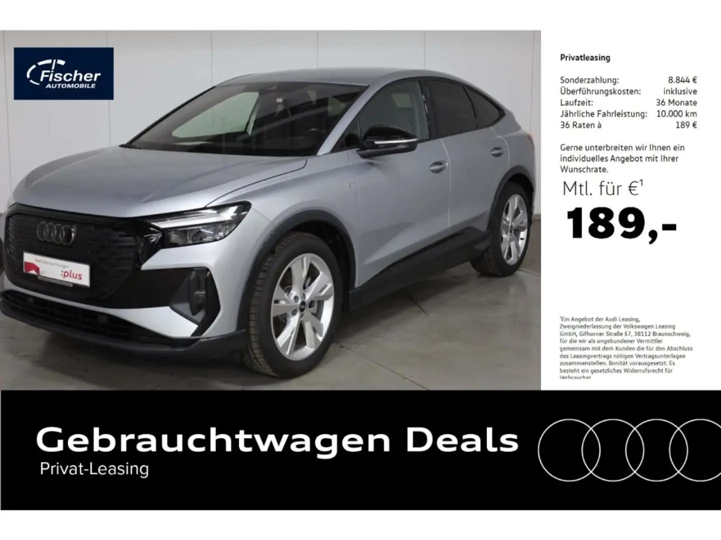 Audi Q4 e-tron Sportback 45 S line Argento - 1