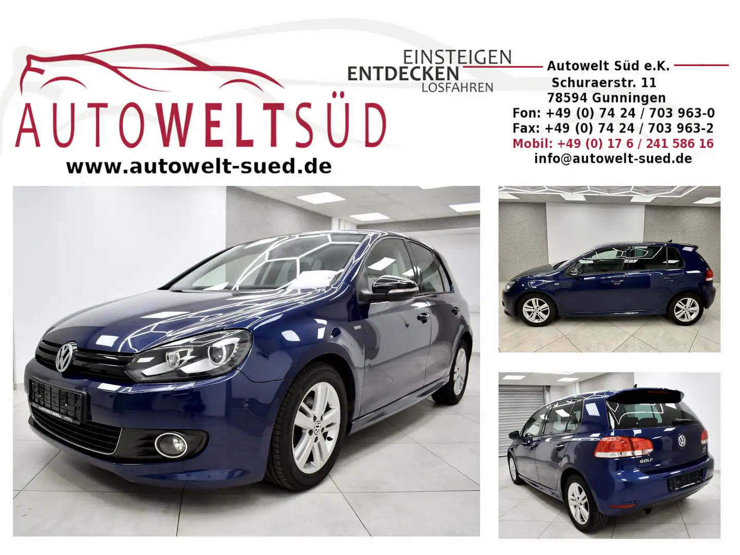 Volkswagen Golf VI 1.2 TSI Match Design Pak Navi AHK BiXen Blu/Azzurro - 1