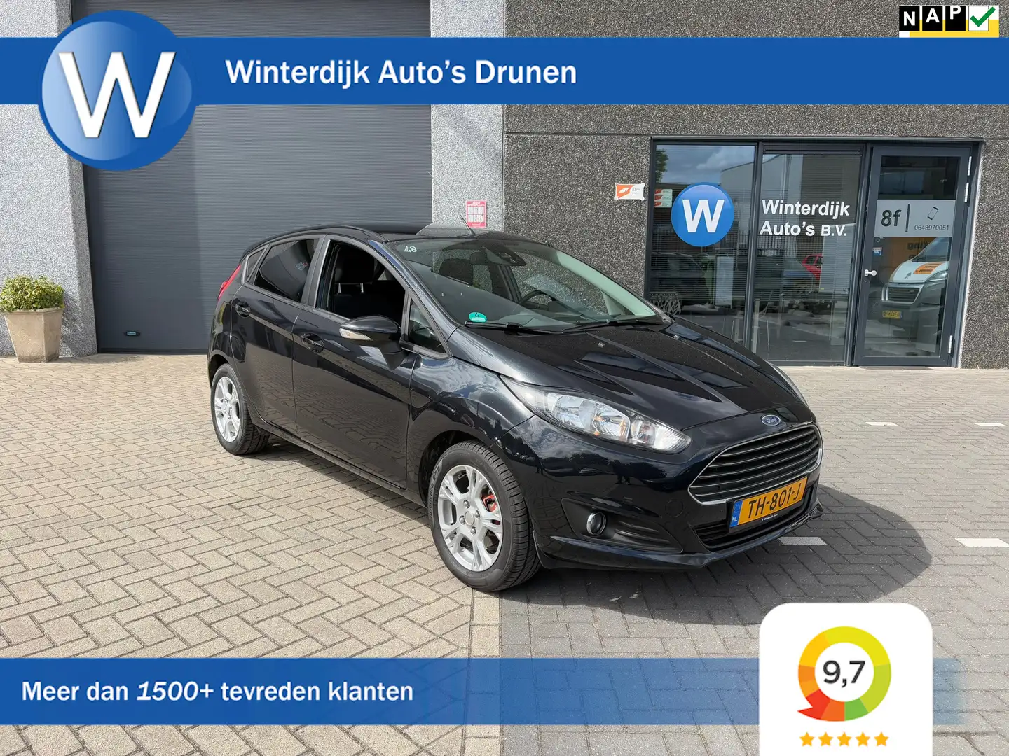 Ford Fiesta 1.0 EcoBoost Titanium Airco 5Drs Ford Dealer Onder Noir - 1