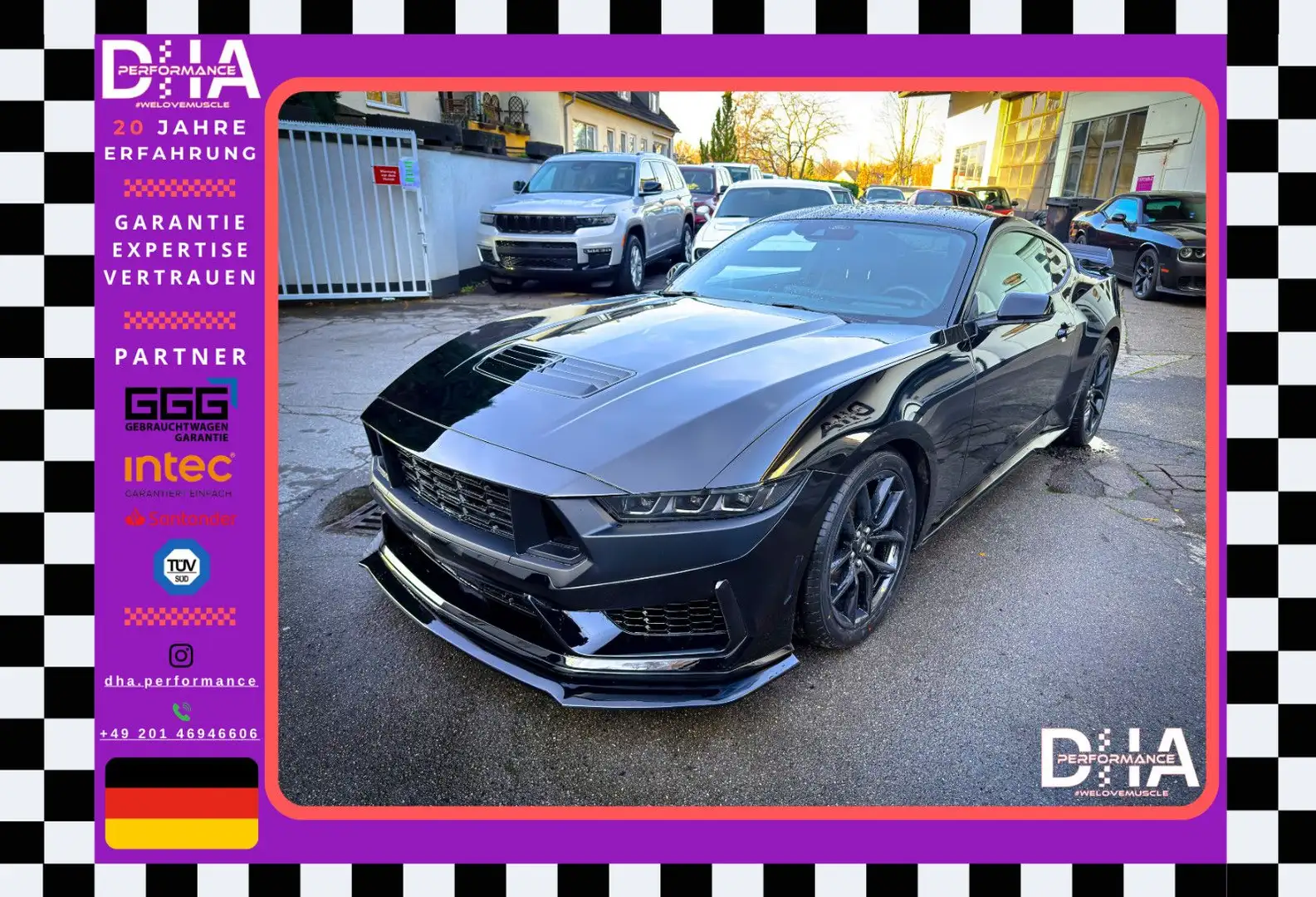 Ford Mustang 2.3 *PREMIUM*GARANTIE*LED*LEDER*VIRTUAL* Zwart - 1