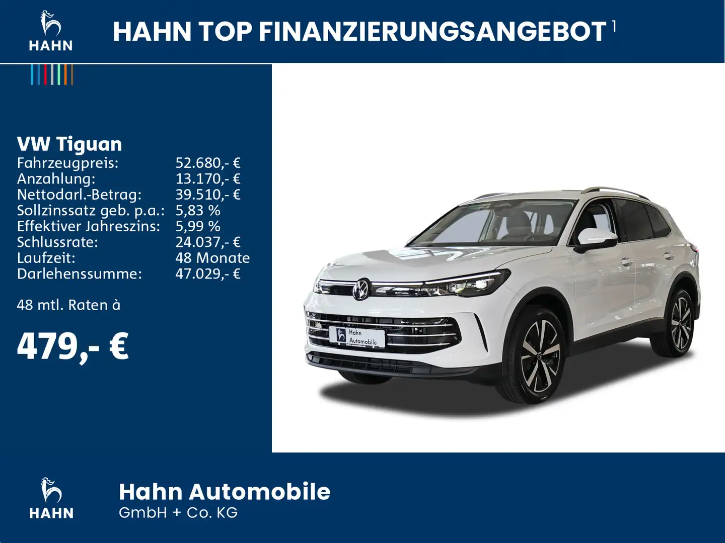 Volkswagen Tiguan Elegance 2,0 l TSI OPF 4MOTION 150KW  AHK Weiß - 2