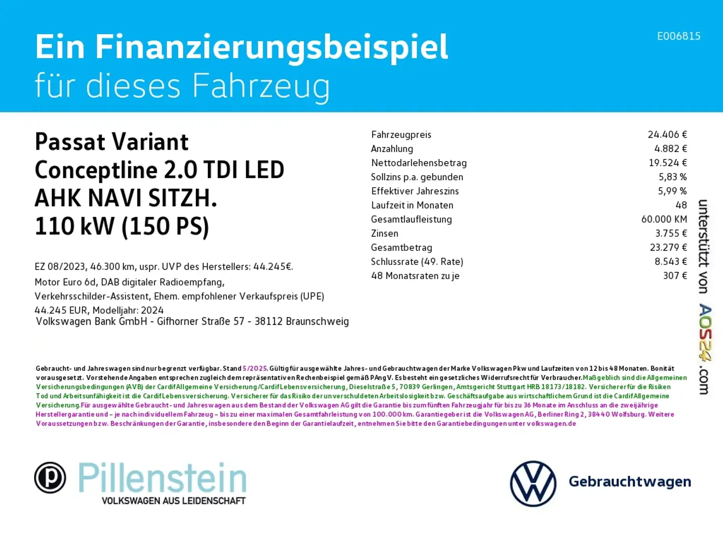 Volkswagen Passat Variant Conceptline 2.0 TDI LED AHK NAVI SITZH. Nero - 2